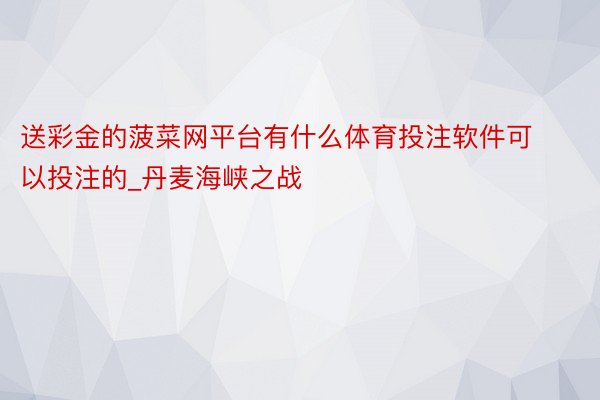 送彩金的菠菜网平台有什么体育投注软件可以投注的_丹麦海峡之战
